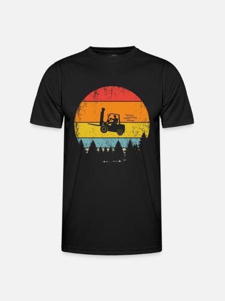 Lagerist Staplerfahrer Gabelstaplerfahrer Stapler - Männer Funktions-T-Shirt - Schwarz