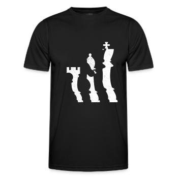Chess Chess Players Chess Pieces Silhoutte Chess - Men's Functional T-Shirt - black - Front - AI Model Male 178 dark (178cm)