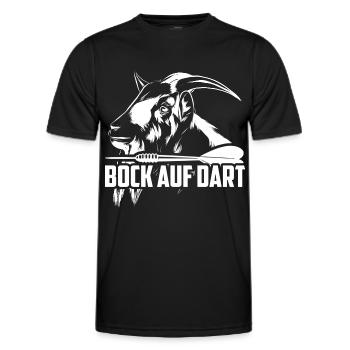 Bock auf Dart Dartspieler Geschenk - Männer Funktions-T-Shirt - Schwarz - Vorne - AI Model Male 178 dark (178cm)