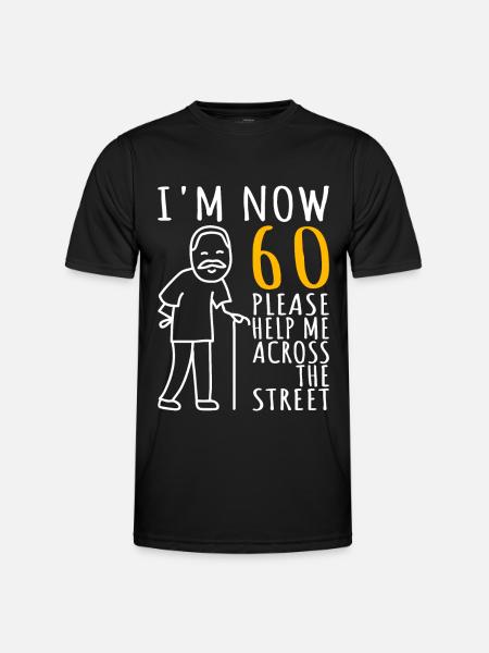 60. Geburtstag Mann 60ter Ich bin jetzt 60 Jahre - Funktionsshirt til herrer - sort
