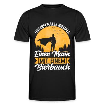 Mallorca Bierbauch Biertrinker Bier Bierliebhaber - Männer Funktions-T-Shirt - Schwarz - Vorne - AI Model Male 178 dark (178cm)