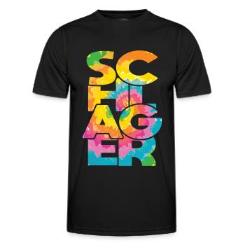 Schlager Schlagerfan Schlagermusik Schlagerparty - Männer Funktions-T-Shirt - Schwarz - Vorne - AI Model Male 178 dark (178cm)