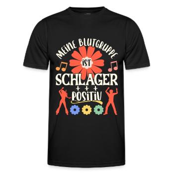 Schlager Schlagerfan Schlagermusik Schlagerparty - Männer Funktions-T-Shirt - Schwarz - Vorne - AI Model Male 178 dark (178cm)