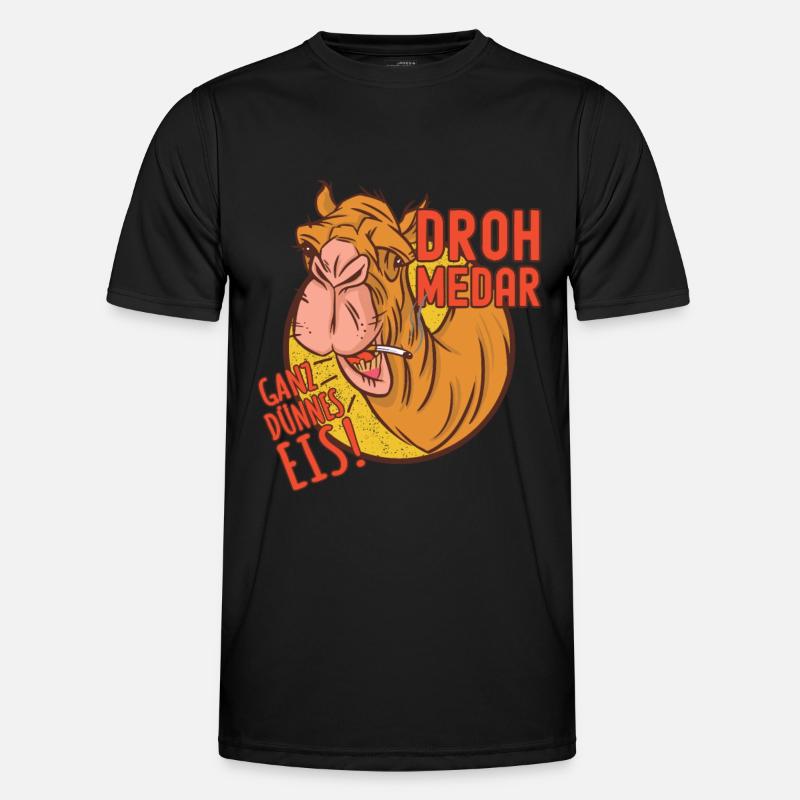 Kamel Dromedar Ganz dünnes Eis Wortwitz DROHmedar Männer Funktions-T-Shirt