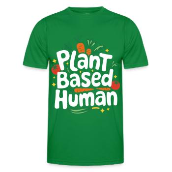 Vegetarian Vegan Veggie Vegetarian - Men's Functional T-Shirt - kelly green - Front - AI Model Male 178 dark (178cm)