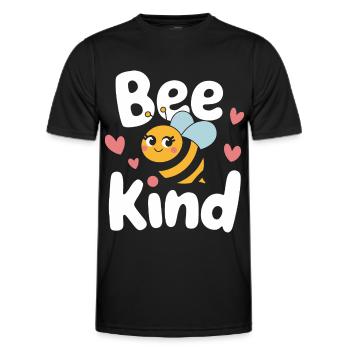 abeille abeille apicultrice abeille abeille - T-shirt sport Homme - noir - Devant - AI Model Male 178 dark (178cm)