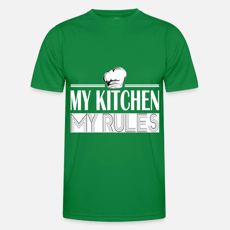 Chef My Kitchen My Rules Cook Gift Men's Functional T-Shirt