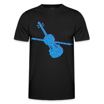 Violin - Men's Functional T-Shirt - black - Front - AI Model Male 178 dark (178cm)