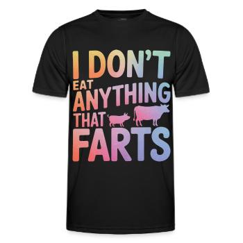 Vegetarian Vegan Veggie Vegetarian - Men's Functional T-Shirt - black - Front - AI Model Male 178 dark (178cm)