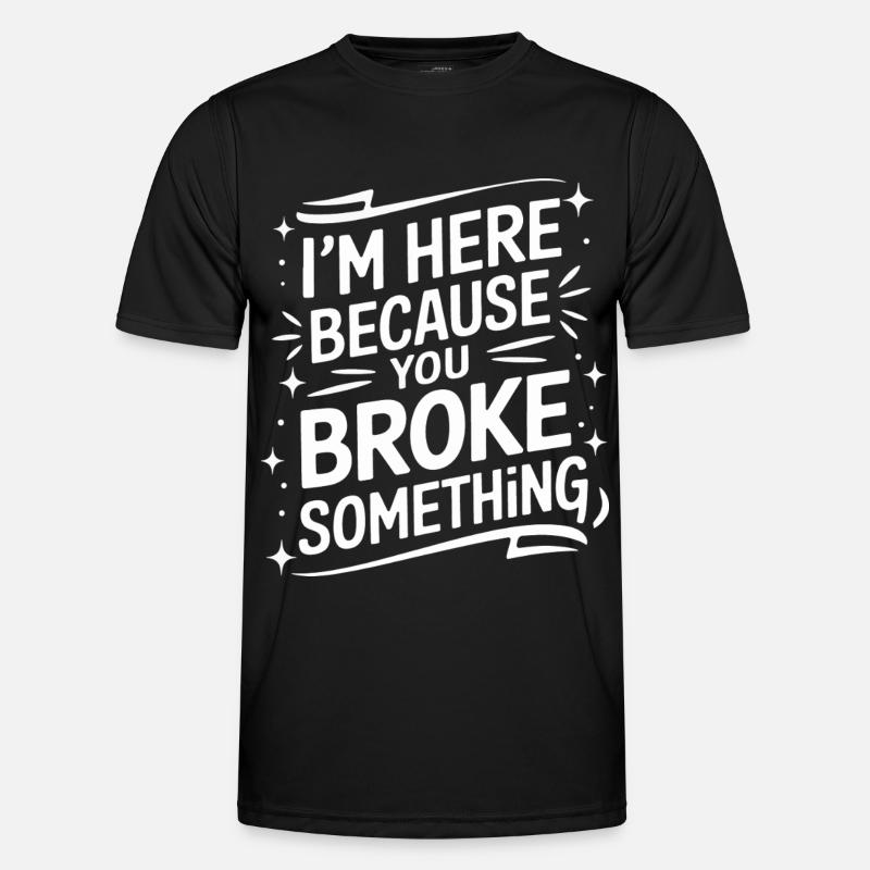Technischer Support Computerfreak Nerd - Männer Funktions-T-Shirt - Schwarz