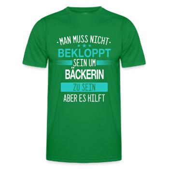 Bäcker Bäckerin Bäckerei Beruf Spruch - Männer Funktions-T-Shirt - Kelly Green - Vorne - AI Model Male 178 dark (178cm)