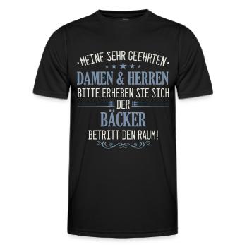 Bäcker Bäckerin Bäckerei Beruf Spruch - Männer Funktions-T-Shirt - Schwarz - Vorne - AI Model Male 178 dark (178cm)