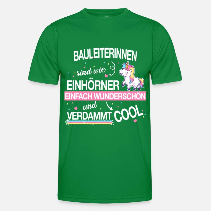 Bauleiter Bauleiterin Bauarbeiter Beruf Spruch Männer Funktions-T-Shirt