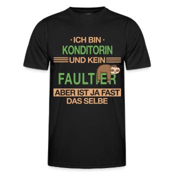 Konditorin Konditorei Kuchen Torte Beruf Spruch - Männer Funktions-T-Shirt - Schwarz - Vorne - AI Model Male 178 dark (178cm)