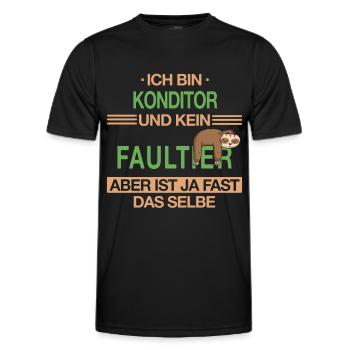 Konditor Konditorei Kuchen Torte Beruf Spruch - Männer Funktions-T-Shirt - Schwarz - Vorne - AI Model Male 178 dark (178cm)