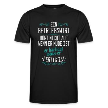 Betriebswirt Kaufmann BWL Beruf Arbeit Spruch - Männer Funktions-T-Shirt - Schwarz - Vorne - AI Model Male 178 dark (178cm)