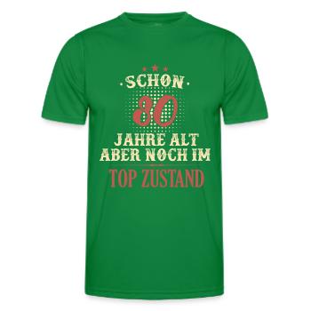 80 Geburtstag Geburtstagskind Spruch Geschenk - Männer Funktions-T-Shirt - Kelly Green - Vorne - AI Model Male 178 dark (178cm)