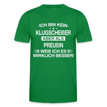Preußen Ostpreußen Kaiserreich Spruch Heimat - Männer Funktions-T-Shirt - Kelly Green - Vorne - AI Model Male 178 dark (178cm)