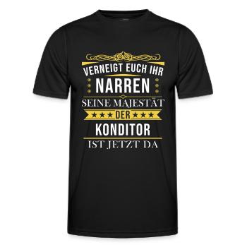 Konditor Konditorei Kuchen Torte Beruf Spruch - Männer Funktions-T-Shirt - Schwarz - Vorne - AI Model Male 178 dark (178cm)