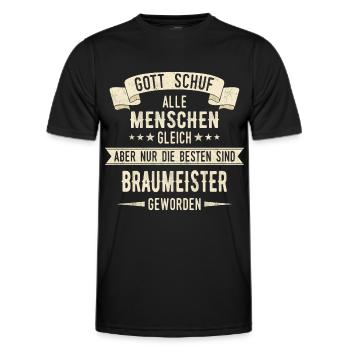 Braumeister Brauerei Bier Beruf Spruch - Männer Funktions-T-Shirt - Schwarz - Vorne - AI Model Male 178 dark (178cm)