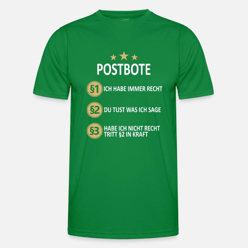 Postbote Briefträger Post Paketdienst Beruf Spruch Männer Funktions-T-Shirt