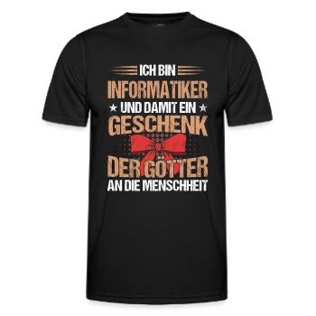 Informatiker Programmierer Informatik Spruch - Männer Funktions-T-Shirt - Schwarz - Vorne - AI Model Male 178 dark (178cm)