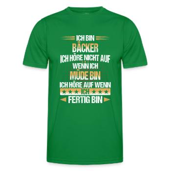 Bäcker Bäckerin Bäckerei Beruf Spruch - Männer Funktions-T-Shirt - Kelly Green - Vorne - AI Model Male 178 dark (178cm)