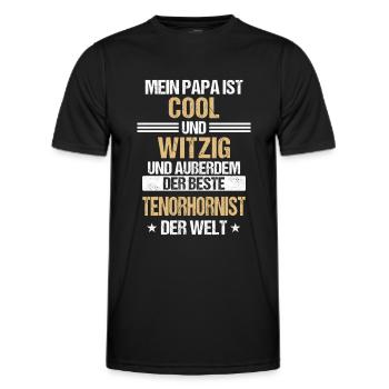 Tenorhorn Blasinstrument Tenorhornist Spruch - Männer Funktions-T-Shirt - Schwarz - Vorne - AI Model Male 178 dark (178cm)