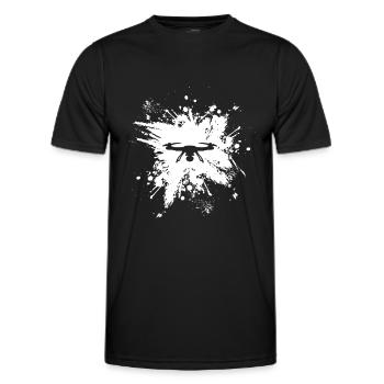 Drohne - Männer Funktions-T-Shirt - Schwarz - Vorne - AI Model Male 178 dark (178cm)
