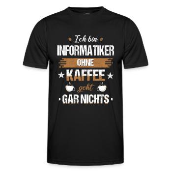 Informatiker Programmierer Informatik Spruch - Männer Funktions-T-Shirt - Schwarz - Vorne - AI Model Male 178 dark (178cm)