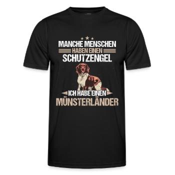 Münsterländer Hund Hundehalter - Männer Funktions-T-Shirt - Schwarz - Vorne - AI Model Male 178 dark (178cm)