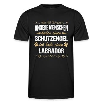 Labrador Hund Hundehalter - Männer Funktions-T-Shirt - Schwarz - Vorne - AI Model Male 178 dark (178cm)