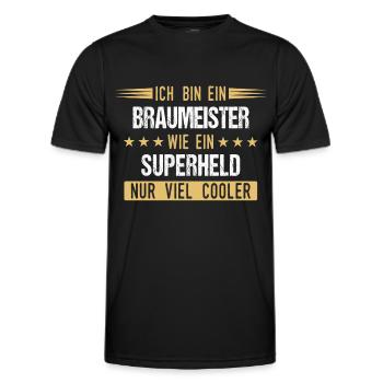 Braumeister Brauerei Bier Beruf Spruch - Männer Funktions-T-Shirt - Schwarz - Vorne - AI Model Male 178 dark (178cm)