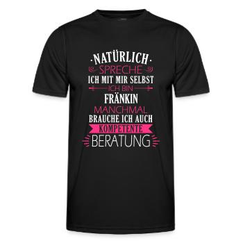 Franken Franke Fränkin Fränkisch Heimat Spruch - Männer Funktions-T-Shirt - Schwarz - Vorne - AI Model Male 178 dark (178cm)