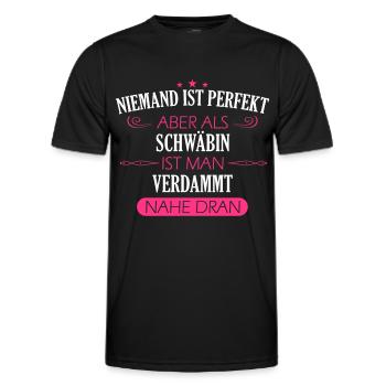 Schwaben Schwabe Schwaben Oberschwaben - Männer Funktions-T-Shirt - Schwarz - Vorne - AI Model Male 178 dark (178cm)