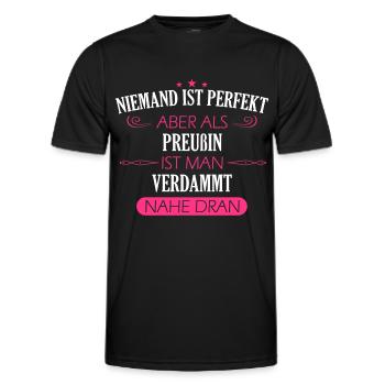 Preußen Ostpreußen Kaiserreich Spruch Heimat - Männer Funktions-T-Shirt - Schwarz - Vorne - AI Model Male 178 dark (178cm)
