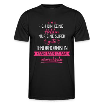 Tenorhorn Blasinstrument Tenorhornistin Spruch - Männer Funktions-T-Shirt - Schwarz - Vorne - AI Model Male 178 dark (178cm)
