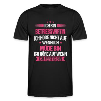 Betriebswirtin Kauffrau BWL Beruf Arbeit Spruch - Männer Funktions-T-Shirt - Schwarz - Vorne - AI Model Male 178 dark (178cm)