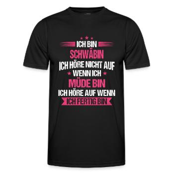Schwaben Schwabe Schwaben Oberschwaben - Männer Funktions-T-Shirt - Schwarz - Vorne - AI Model Male 178 dark (178cm)