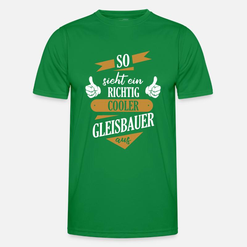 Gleisbauer Gleisbau Eisenbahn Gleise Beruf Spruch Männer Funktions-T-Shirt