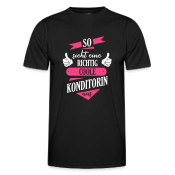 Konditorin Konditorei Kuchen Torte Beruf Spruch - Männer Funktions-T-Shirt - Schwarz - Vorne - AI Model Male 178 dark (178cm)