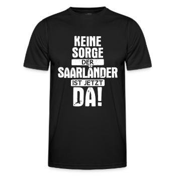 Saarland Saarländerin Saarländer Spruch - Männer Funktions-T-Shirt - Schwarz - Vorne - AI Model Male 178 dark (178cm)