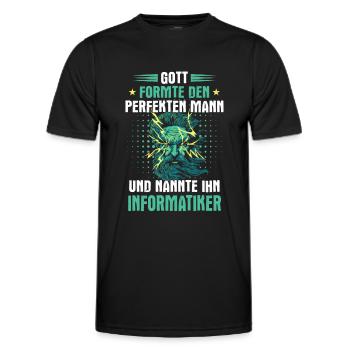 Informatiker Programmierer Informatik Spruch - Männer Funktions-T-Shirt - Schwarz - Vorne - AI Model Male 178 dark (178cm)