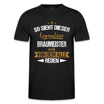 Braumeister Brauerei Bier Beruf Spruch - Männer Funktions-T-Shirt - Schwarz - Vorne - AI Model Male 178 dark (178cm)