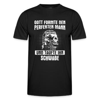 Schwaben Schwabe Schwaben Oberschwaben - Männer Funktions-T-Shirt - Schwarz - Vorne - AI Model Male 178 dark (178cm)