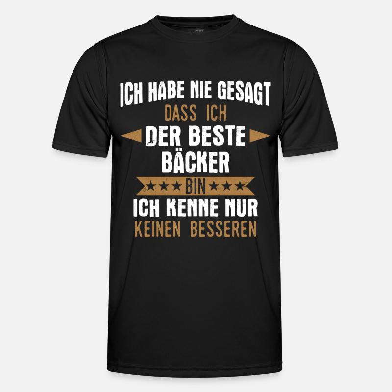 Bäcker Bäckerin Bäckerei Beruf Spruch - Männer Funktions-T-Shirt - Schwarz