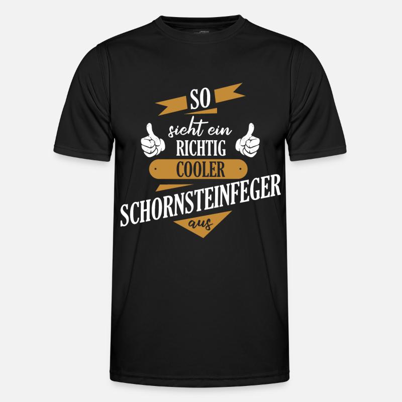 Schornsteinfeger Rauchfangkehrer Kaminkehrer - Männer Funktions-T-Shirt - Schwarz