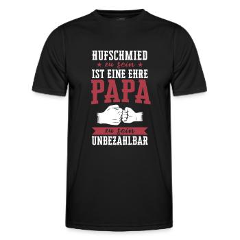 Hufschmied Hufe Schmied Tierhufen Hufeisen Spruch - Männer Funktions-T-Shirt - Schwarz - Vorne - AI Model Male 178 dark (178cm)