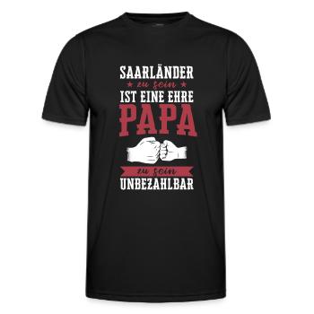 Saarland Saarländerin Saarländer Spruch - Männer Funktions-T-Shirt - Schwarz - Vorne - AI Model Male 178 dark (178cm)