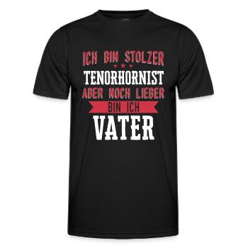 Tenorhorn Blasinstrument Tenorhornist Spruch - Männer Funktions-T-Shirt - Schwarz - Vorne - AI Model Male 178 dark (178cm)